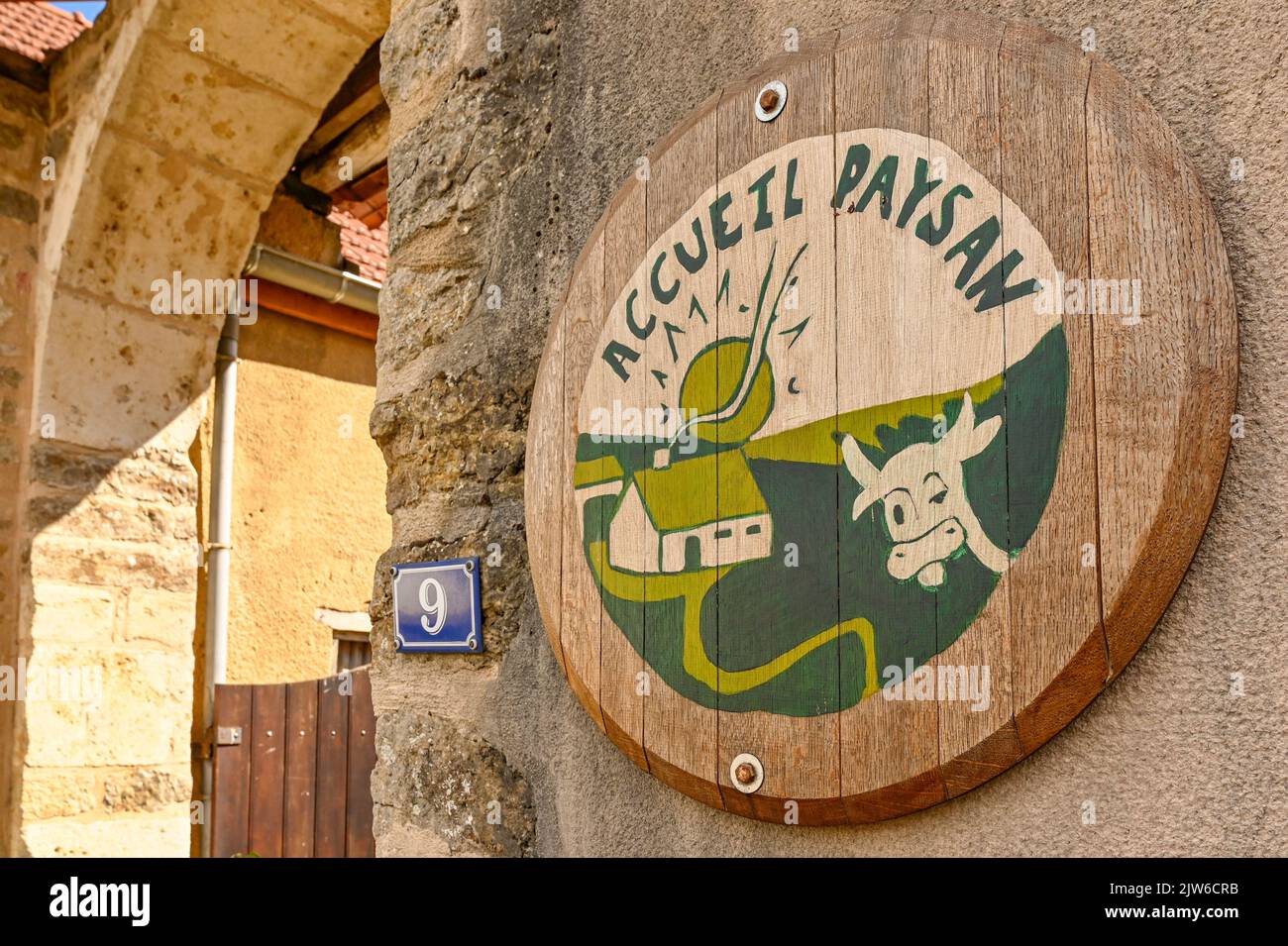Accueil Paysan: the French label for farmers welcoming guests to stay on their  rural farm property Stock Photo