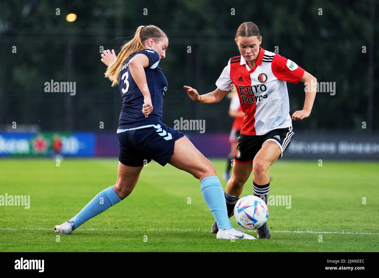 Rotterdam - Justine Brandau of Feyenoord Vrouwen 1 during the match ...