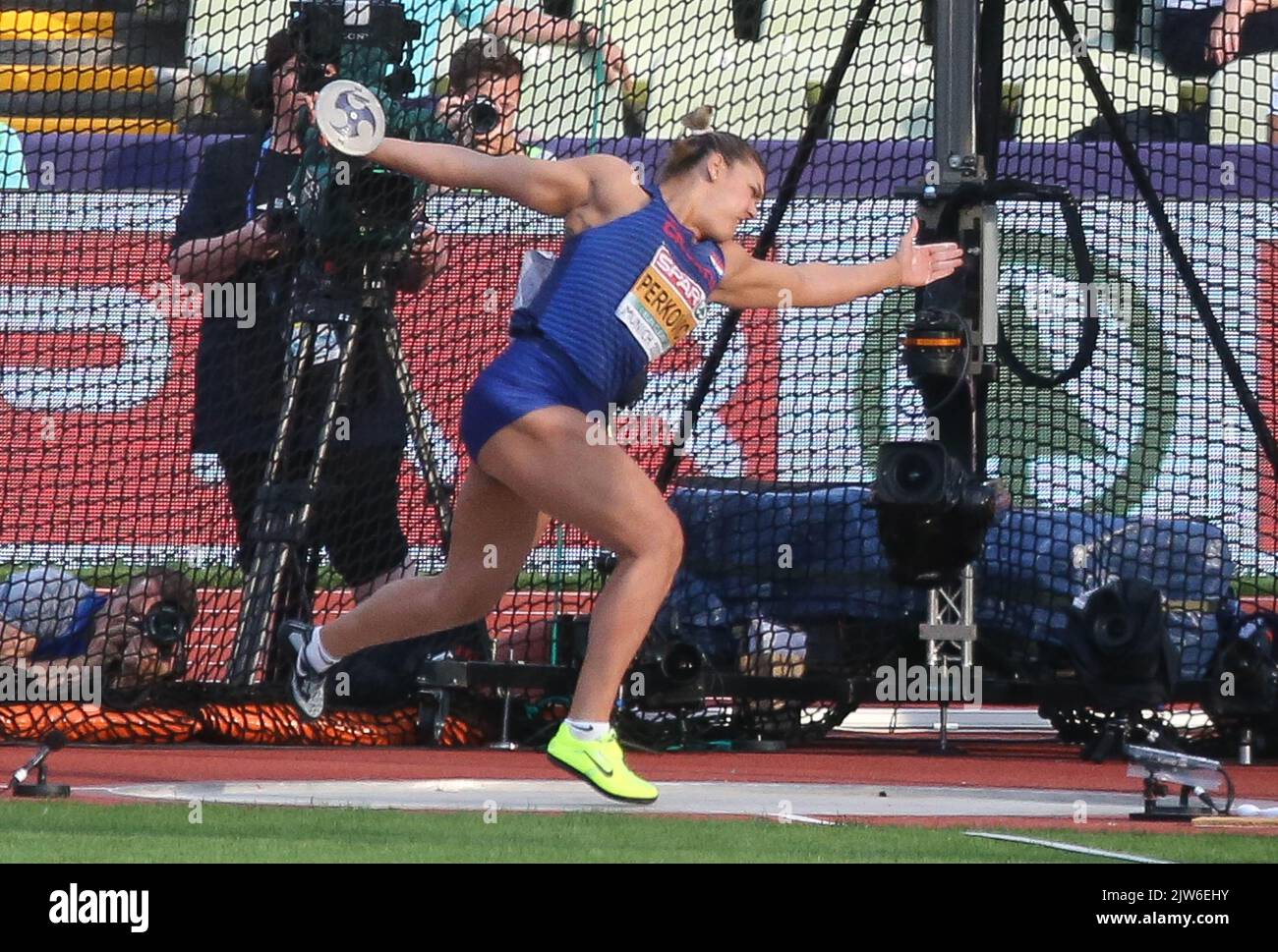 S Perkovic of Croatie Women's Discus Throw during the European