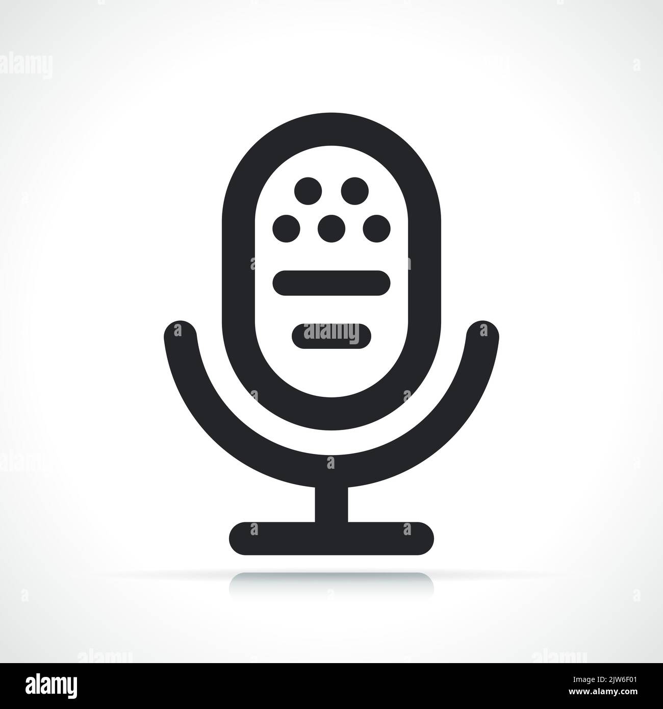 microphone or karaoke thin line icon illustration Stock Vector