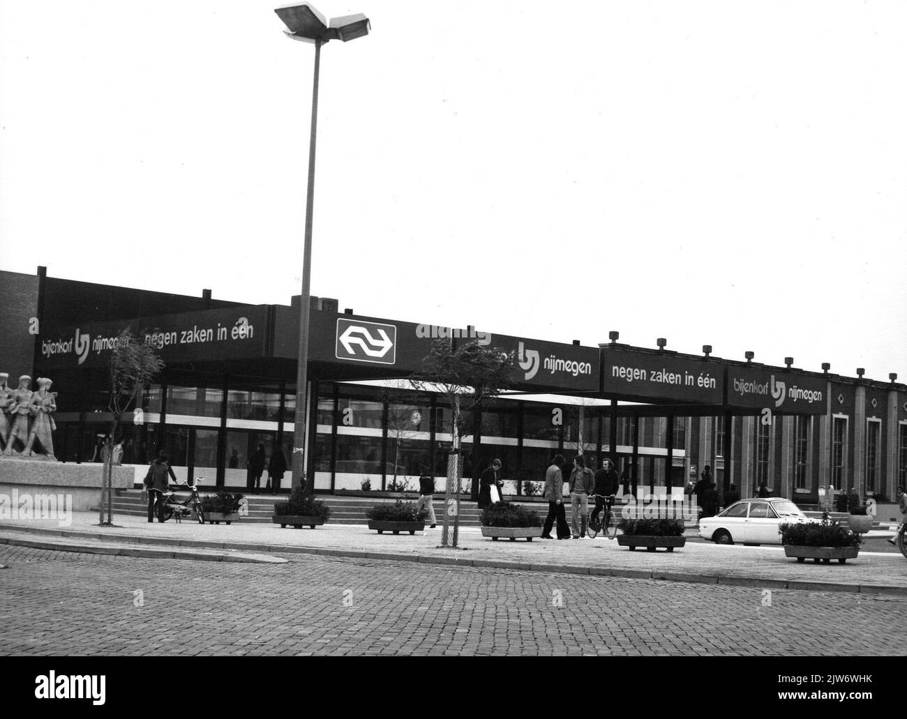 View of the new station hall of the N.S. station Nijmegen in Nijmegen. Stock Photo