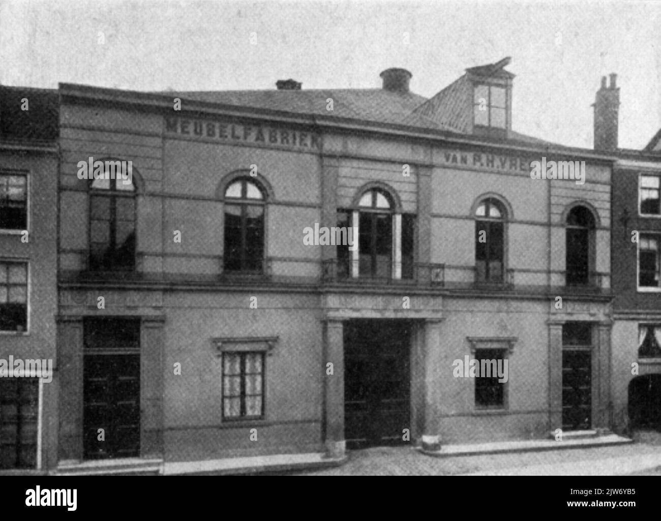 View of the facade of the furniture factory P.H. Vree (Vinkenburgstraat
