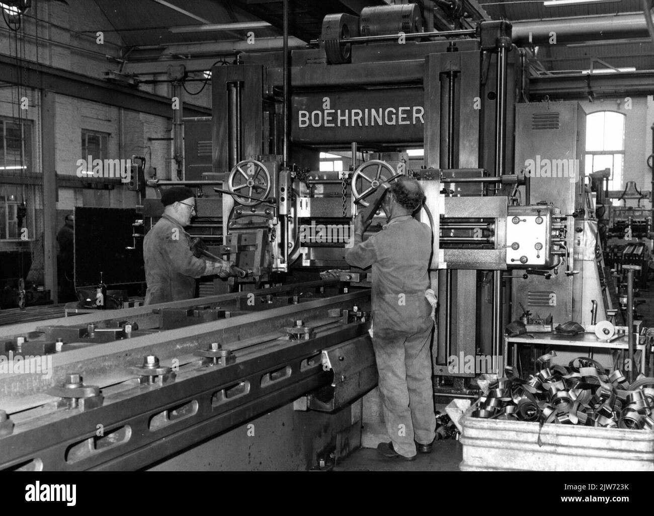 Interior of the workshop of the rail welding (SLI) of the N.S. in Utrecht. Stock Photo