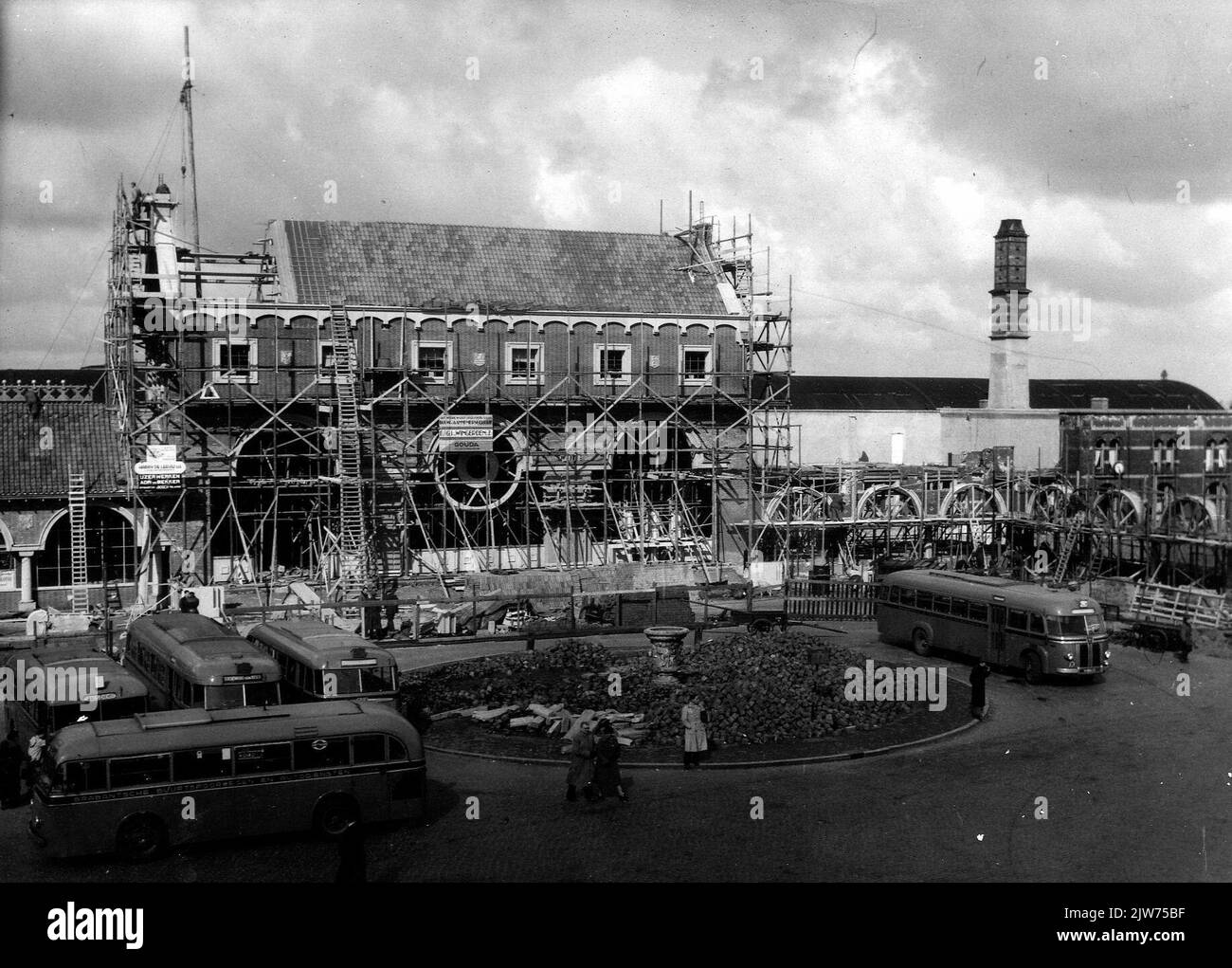 View of the N.S. station station 's-Hertogenbosch in' s-Hertogenbosch. Stock Photo