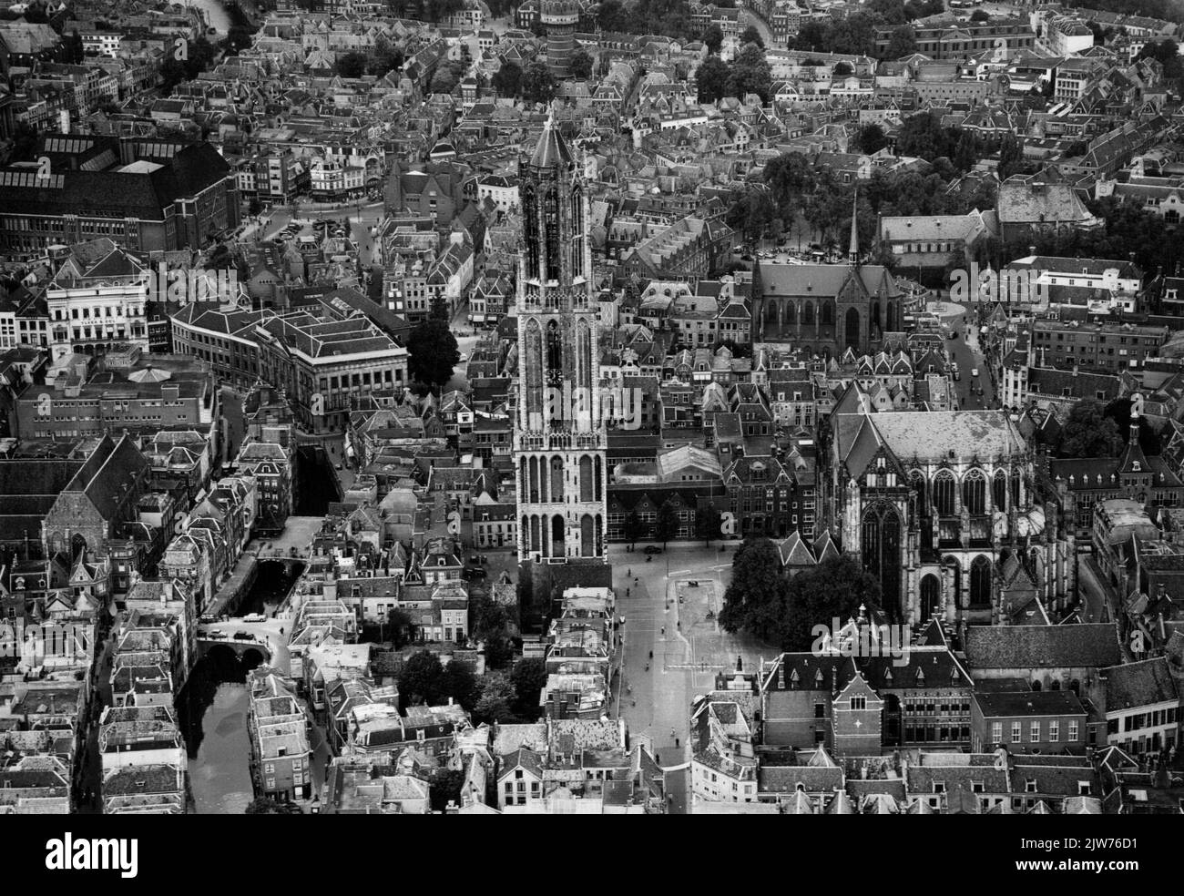 Aerial photo of the northern part of the city center of Utrecht, from ...
