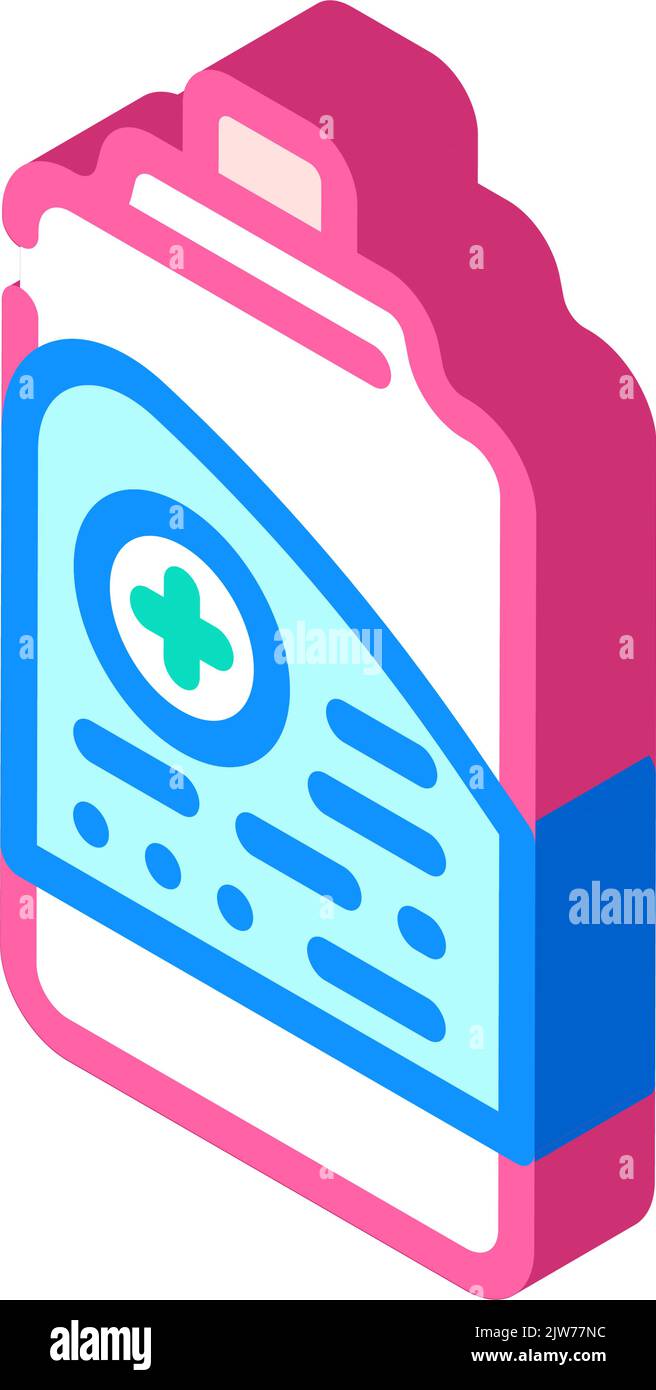 antibacterial soap isometric icon vector illustration Stock Vector ...