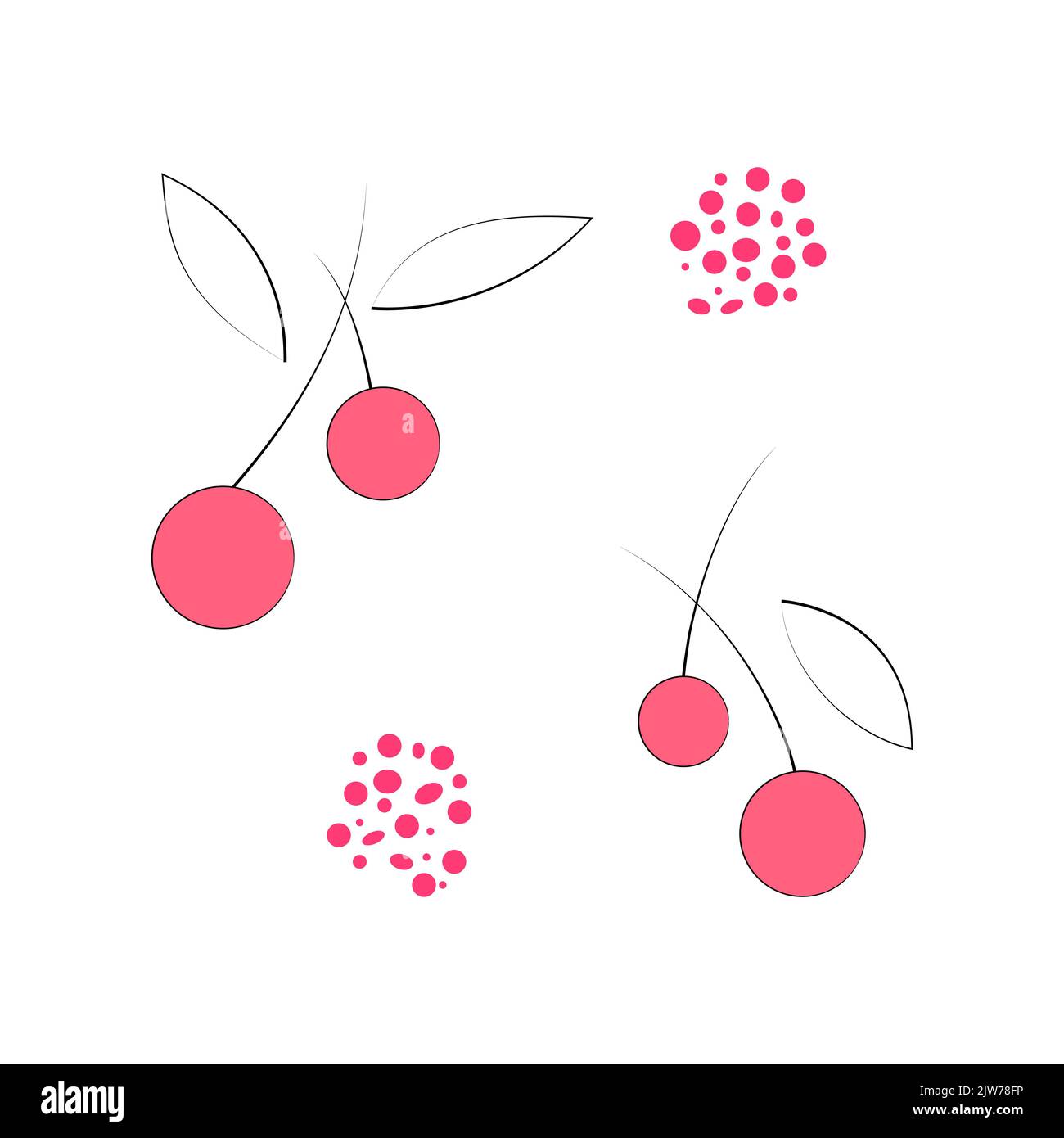 Abstract cherry drawing. For the cover, invitation, banner, brochure ...
