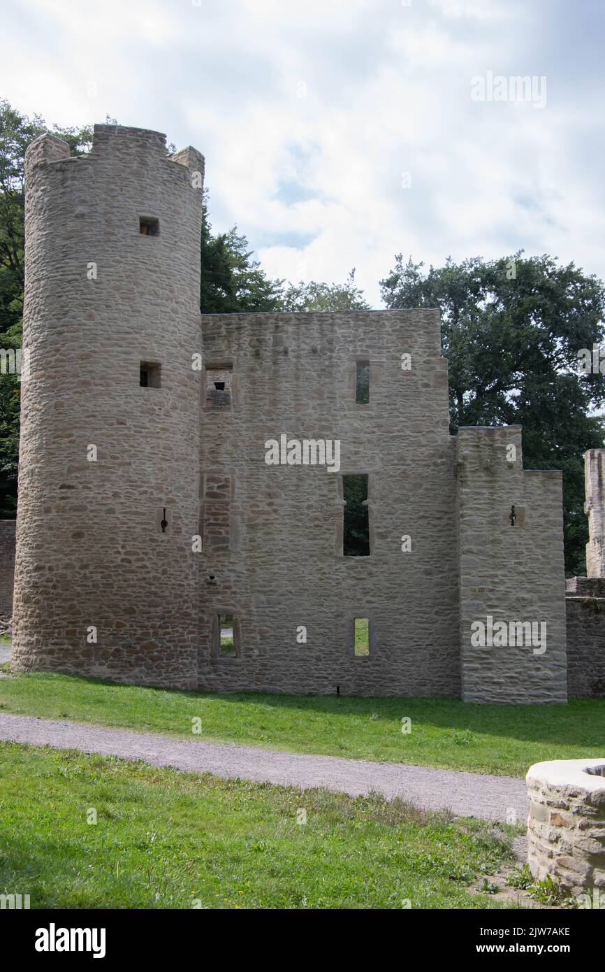 Castle ruin Hardenstein in Witten Stock Photo