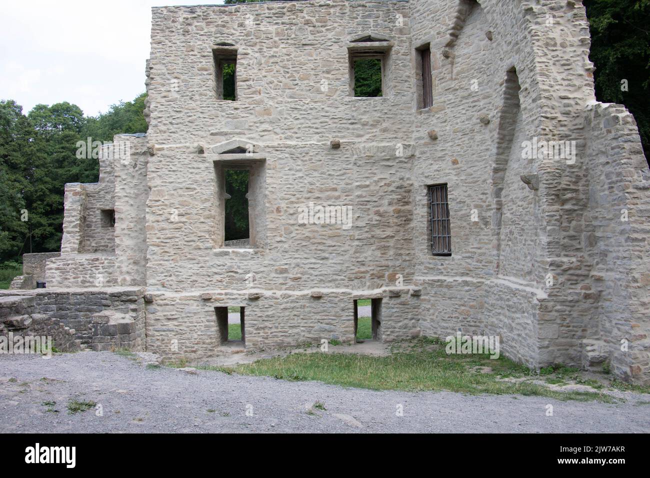 Castle ruin Hardenstein in Witten Stock Photo