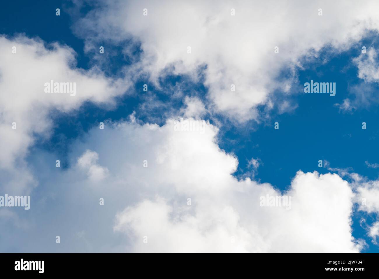 beautiful white fluffy clouds on the nabe Stock Photo