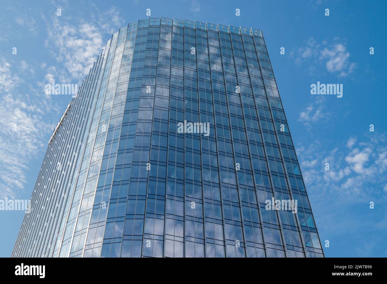 architecture facade financial office building, glass modern skyscrapers towers against the sky Stock Photo