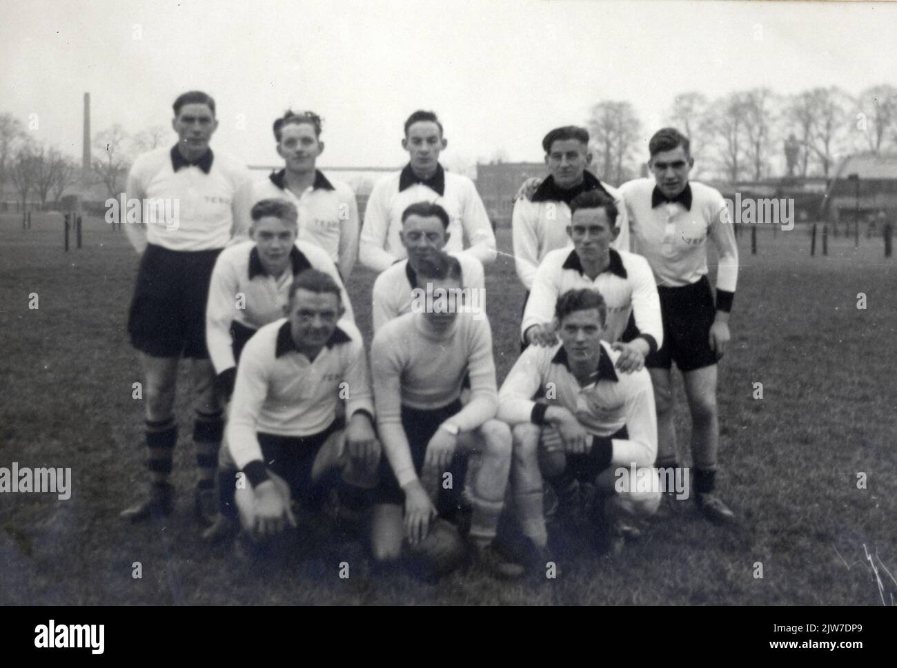 LT. COL. GEO. LUBEROFF, Chief Q.M. of the 1st Army, is pictured with some  of his assistants. In the front row, from left to right, are Lt. Cel.  Jeremiah Beall, Ord., Chief