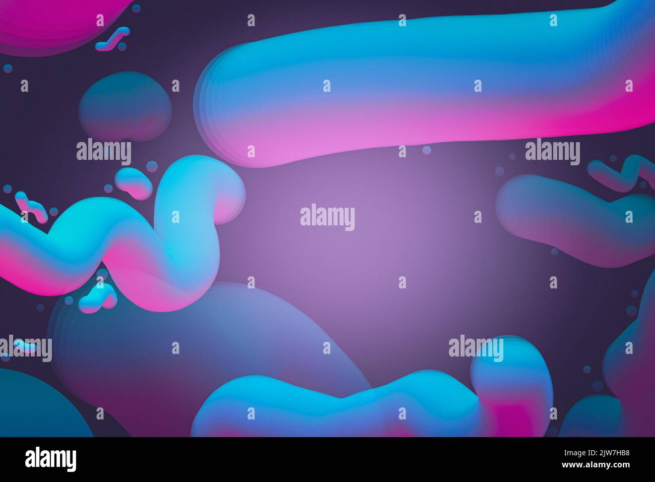 Abstract blue and pink liquid wavy shapes futuristic background ...