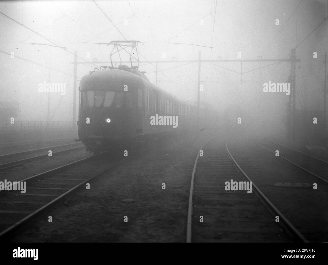 Image of an electric train set matt. 1946 of the N.S. in Utrecht