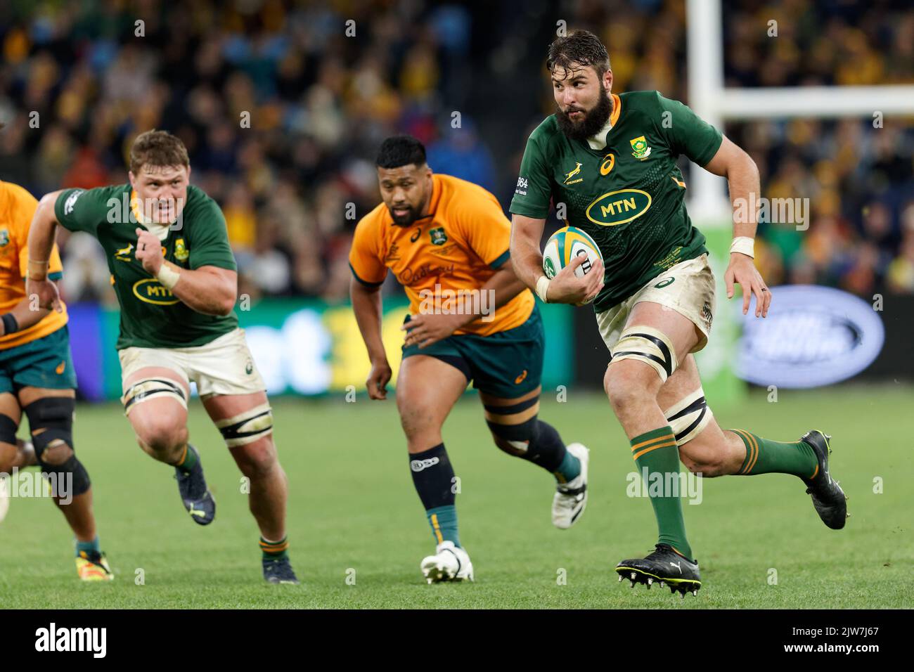 SYDNEY, AUSTRALIA SEPTEMBER 3 Lood de Jager of South Africa runs