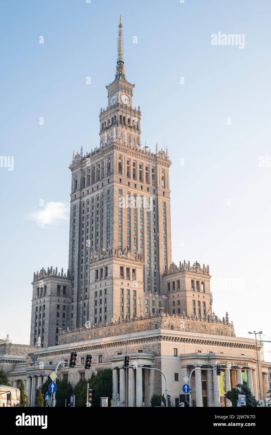 Warsaw Poland - February 15, 2021, house of culture and science in the city center Stock Photo