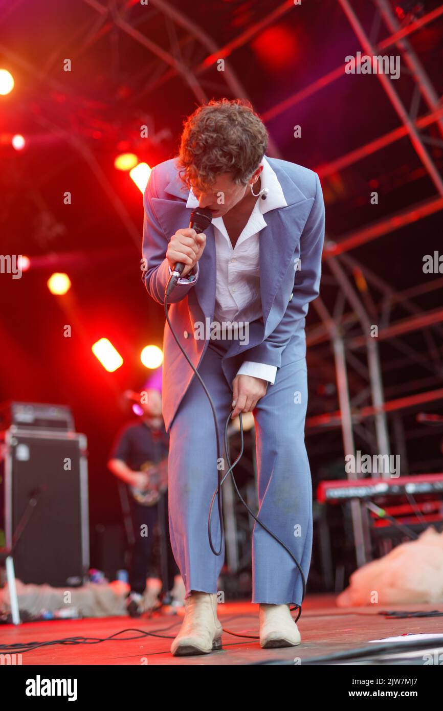 Dorset, UK. Saturday, 3 September, 2022. Perfume Genius performing at the 2022 edition of the End of the Road festival at Larmer Tree Gardens in Dorset. Photo date: Saturday, September 3, 2022. Photo credit should read: Richard Gray/Alamy Live News Stock Photo