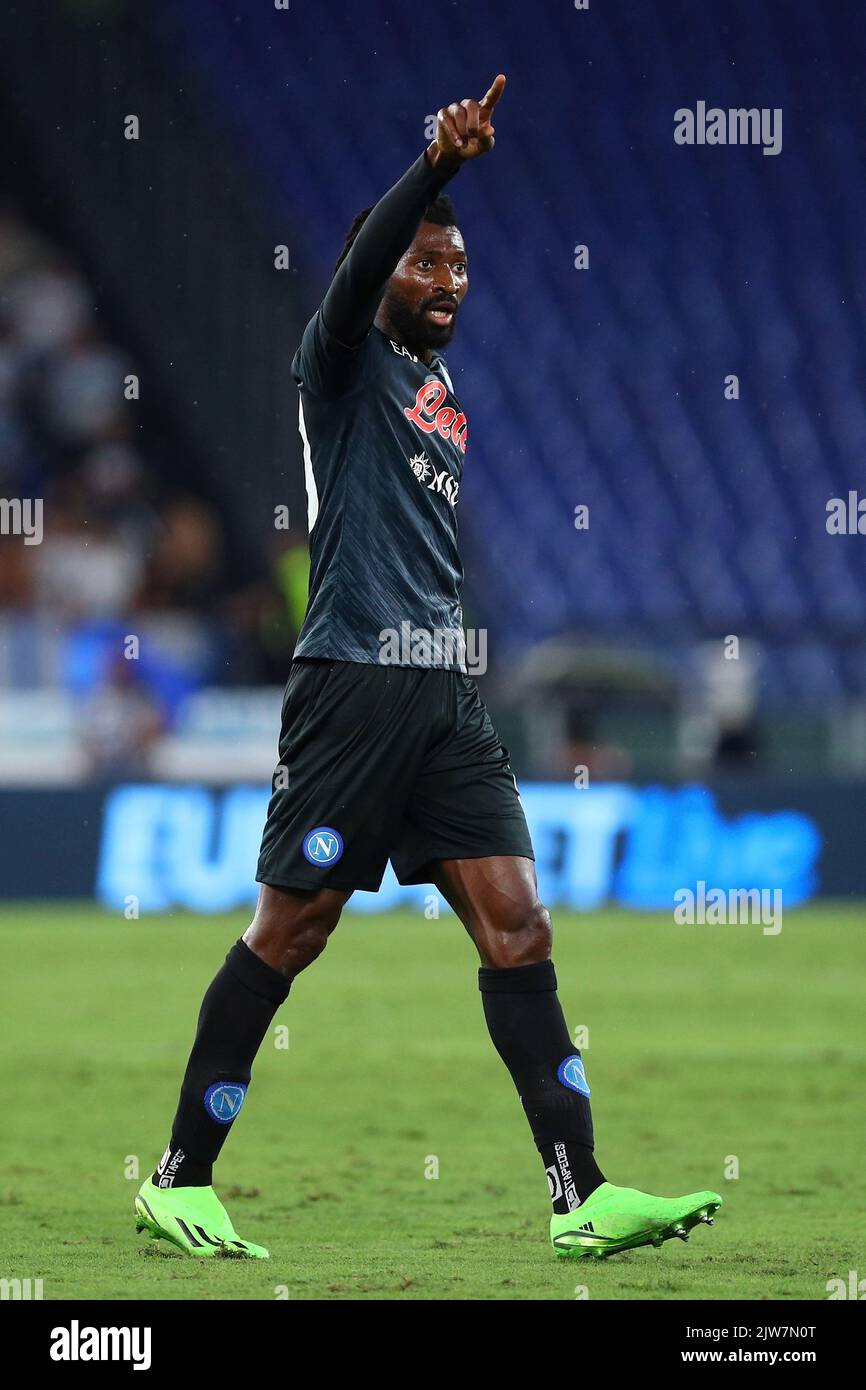 Andre' Anguissa of Napoli gestures during the Italian championship ...