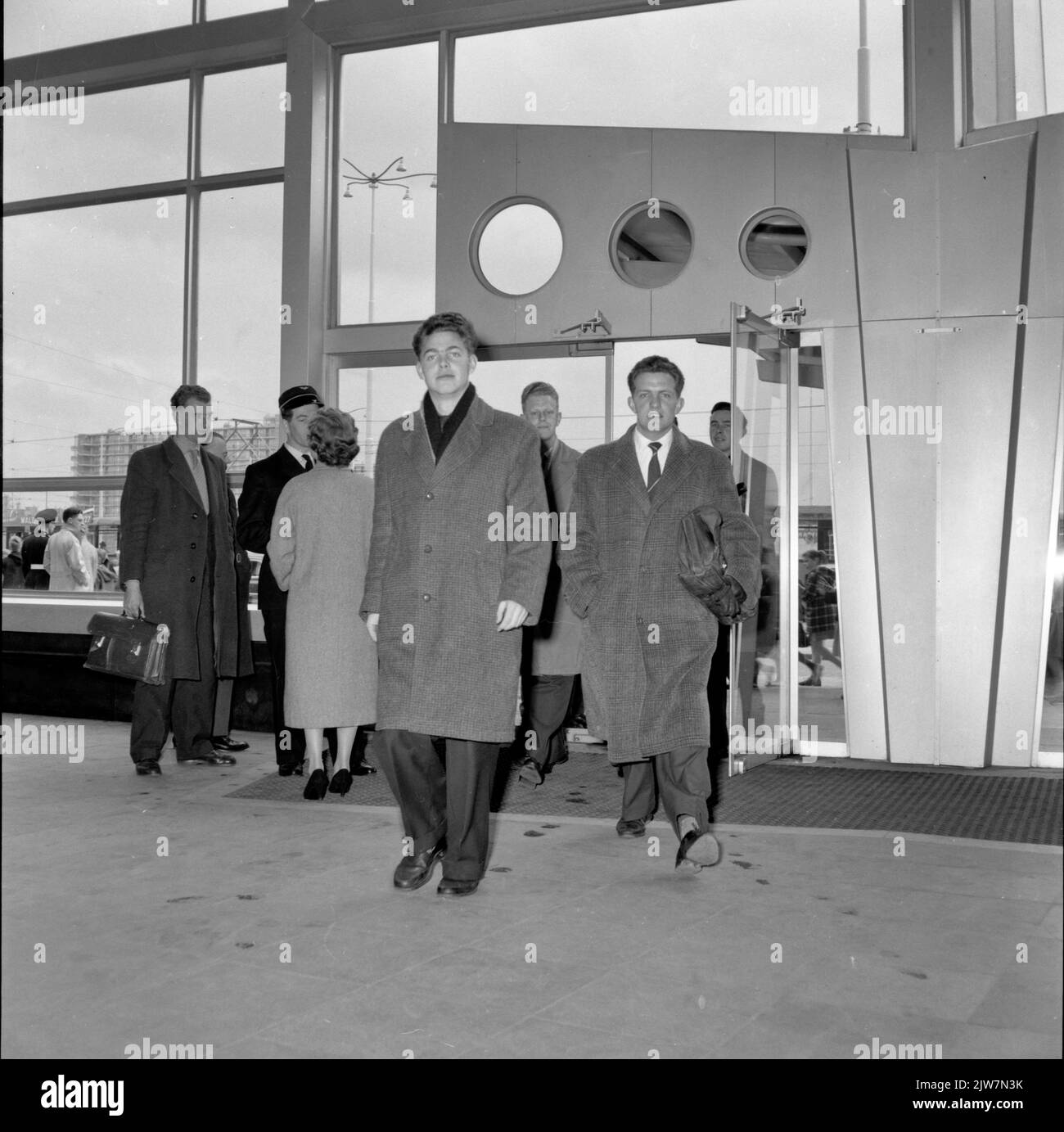 Image of the entrance of the hall in the N.S. station Rotterdam et al. in Rotterdam. Stock Photo