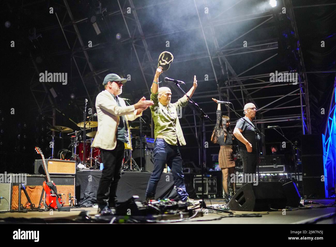 Dorset, UK. Saturday, 3 September, 2022. The Pixies performing at the 2022 edition of the End of the Road festival at Larmer Tree Gardens in Dorset. Photo date: Saturday, September 3, 2022. Photo credit should read: Richard Gray/Alamy Live News Stock Photo