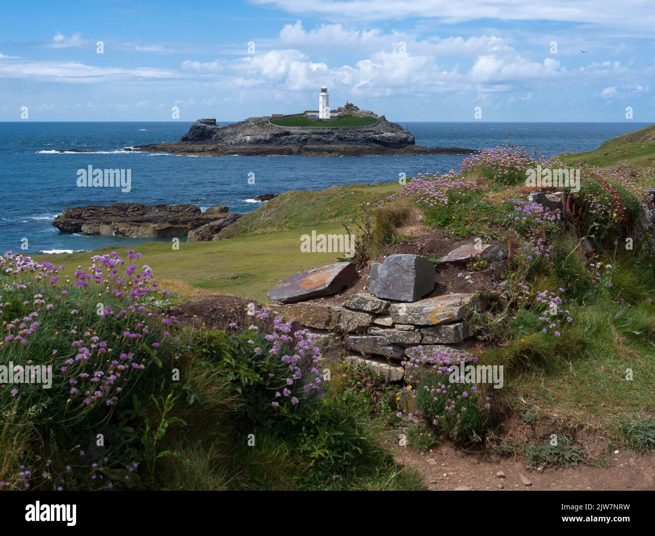Godrevy lighthouse National Trust Stock Photo Alamy