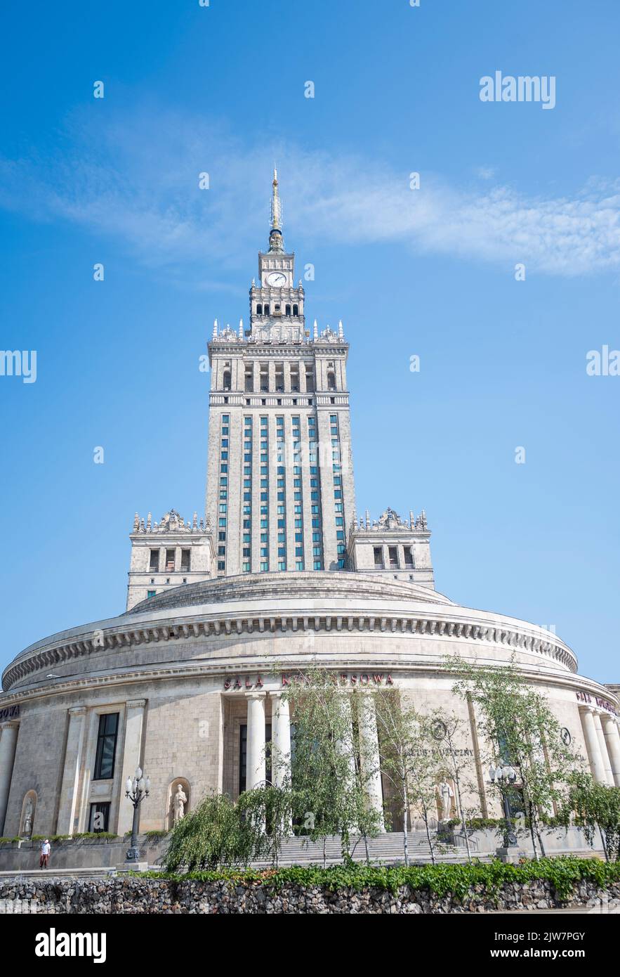 Warsaw Poland , house of culture and science in the city center Stock Photo