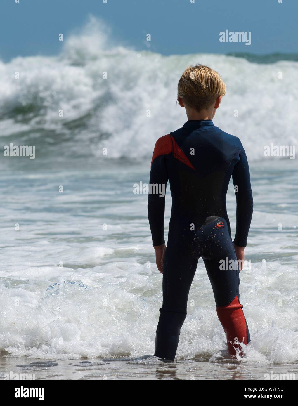 Brothers in arm, my two boys enjoying Praa Sands beach. Perfect for