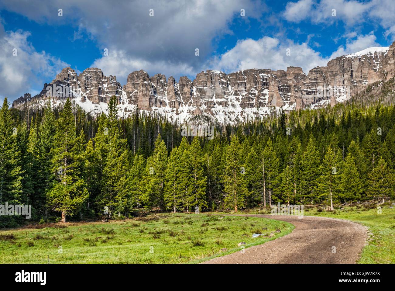 Rock formations at Lincoln Point massif, Wiggins Fork Road aka Horse