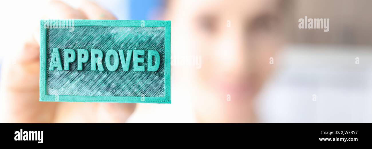 Approved green ink stamp hi-res stock photography and images - Alamy