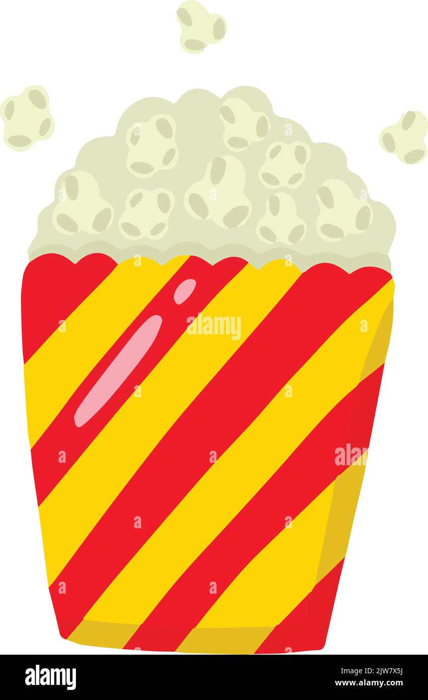 Hand Drawn popcorn mask illustration isolated on background Stock ...