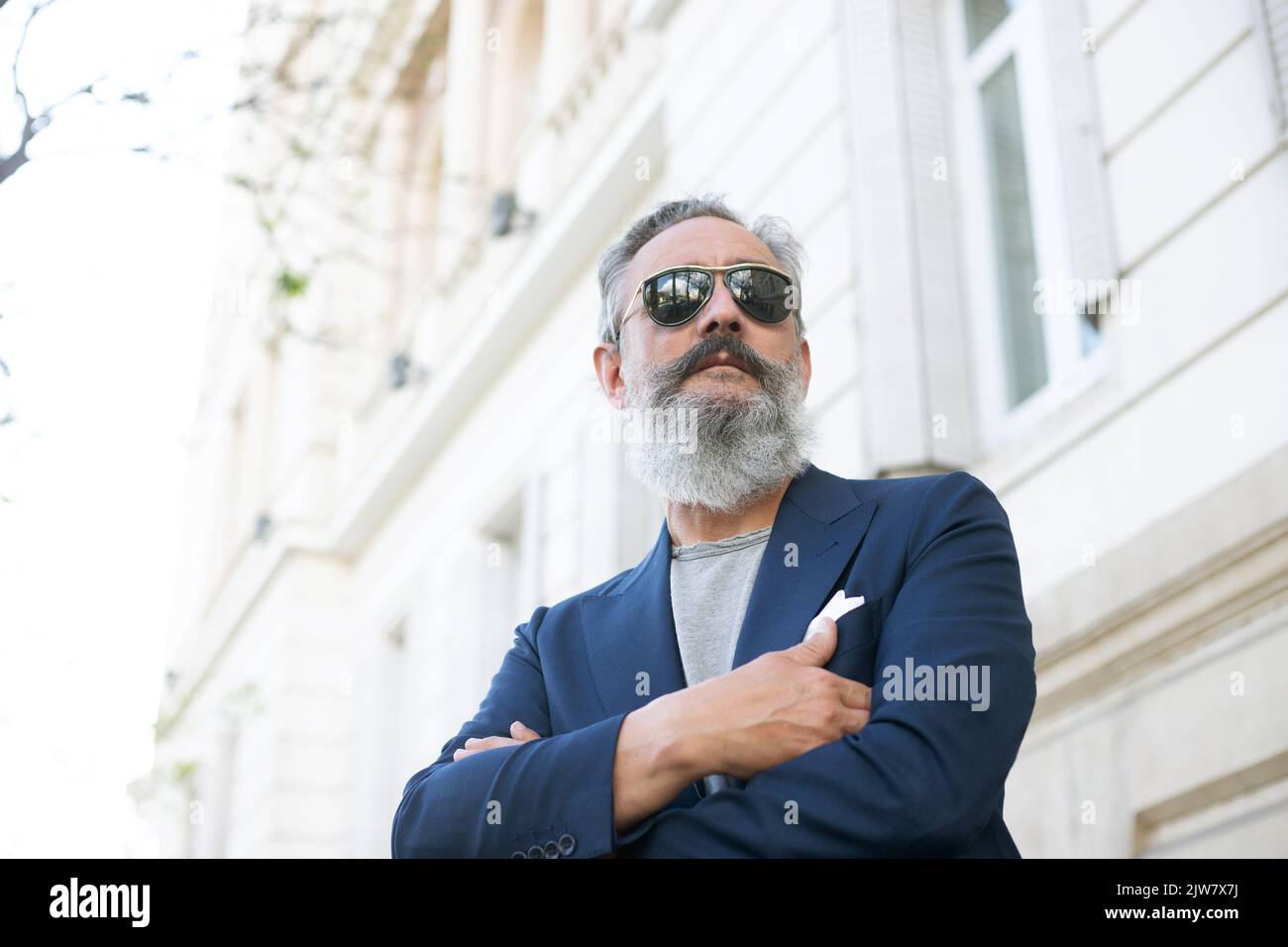 Older man wearing glasses look hi-res stock photography and images - Alamy