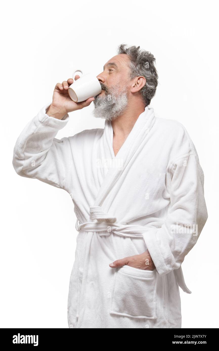Bathing robe senior hires stock photography and images Alamy