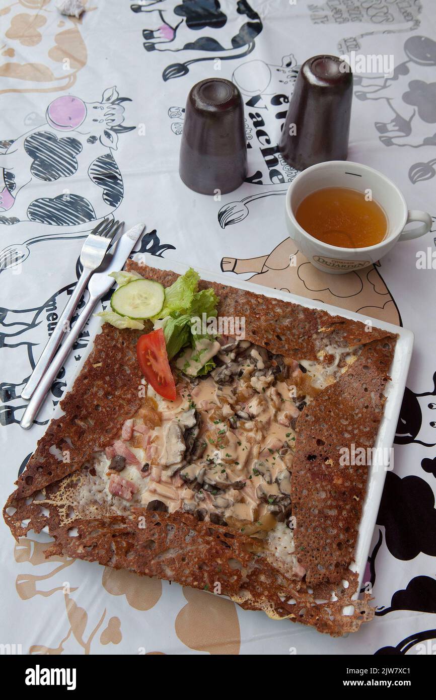 Galette buckwheat crepe with savoury fillings Stock Photo Alamy