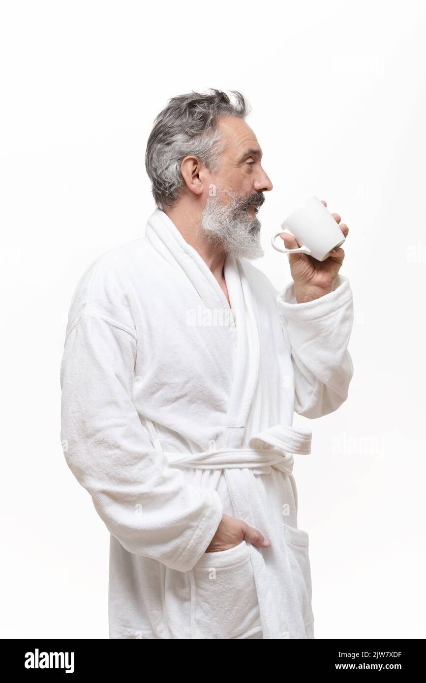 Senior Man in Dressing Gown Using Walking Frame Being Helped by Female  Nurse with Digital Tablet Stock Photo - Image of aged, physiotherapist:  208518538