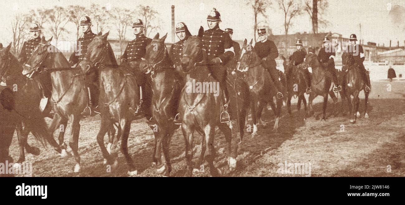 The Haagsche and Amsterdam police in action. Stock Photo