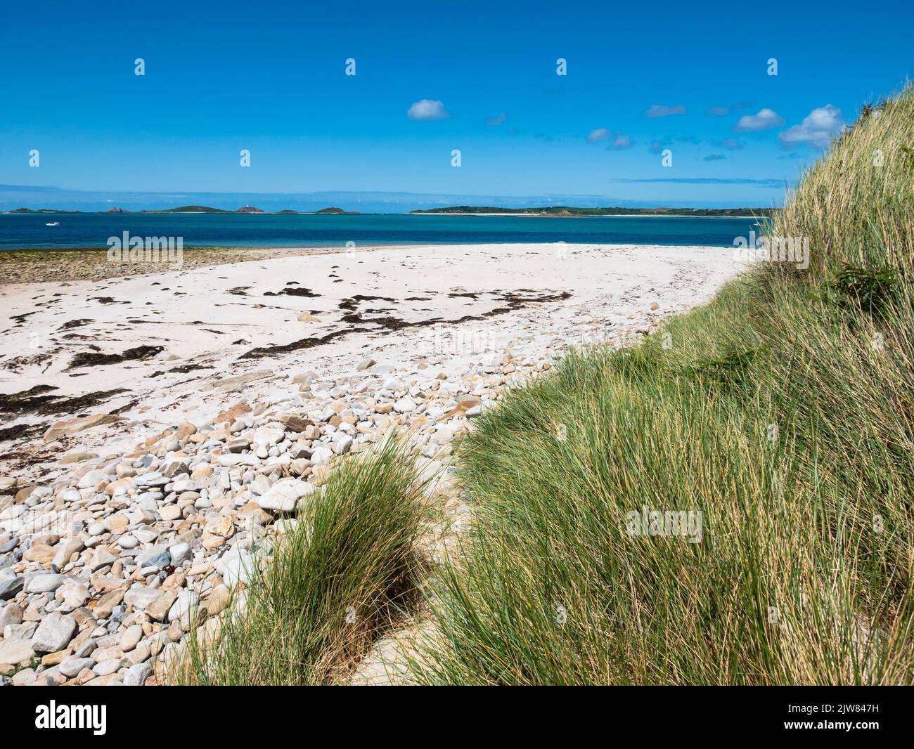 Bar Point beach, St Mary's Isles of Scilly, Cornwall, England, UK. Stock Photo