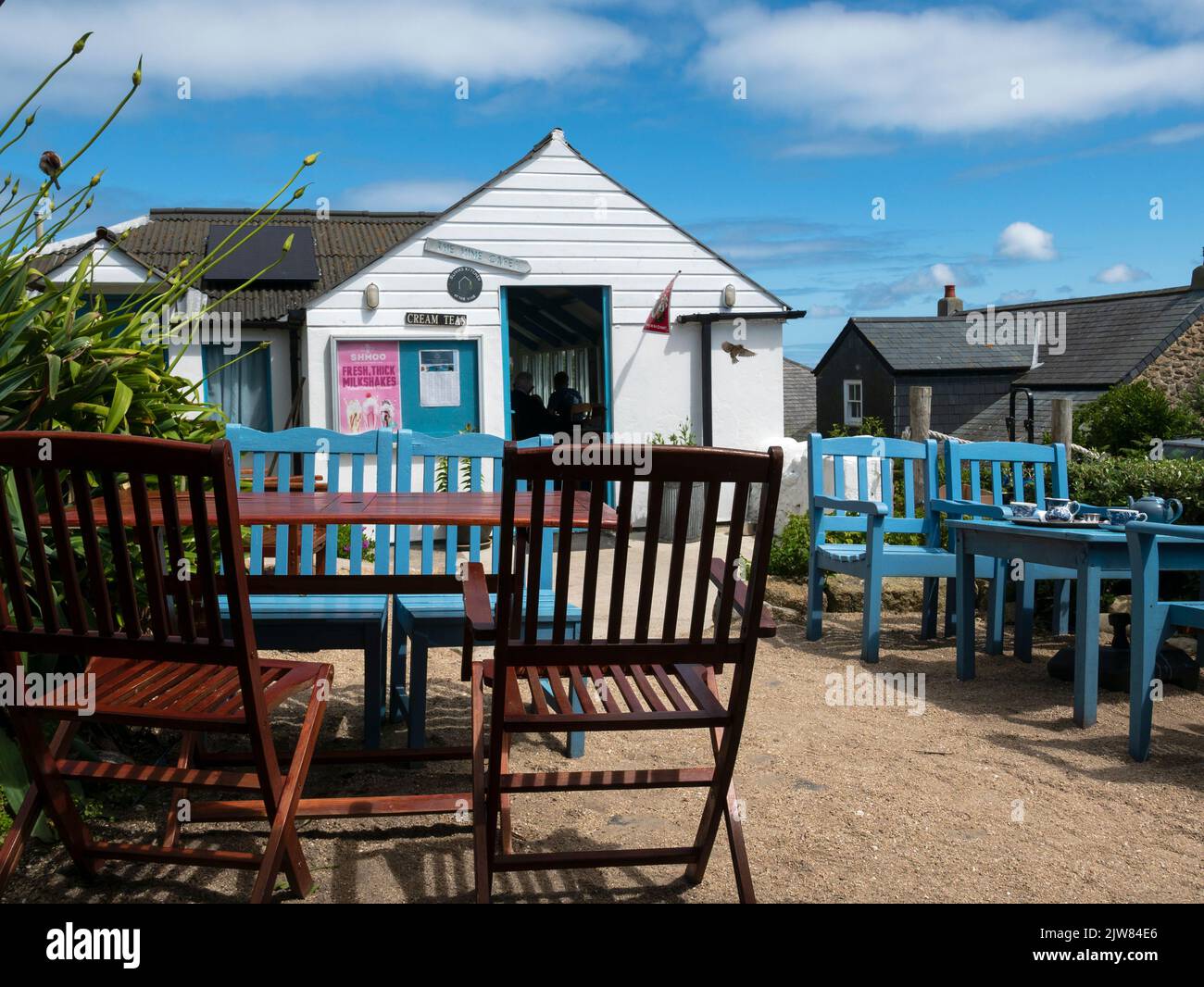Vine Cafe, Bryher, Isles of Scilly, Cornwall, England, UK. Stock Photo