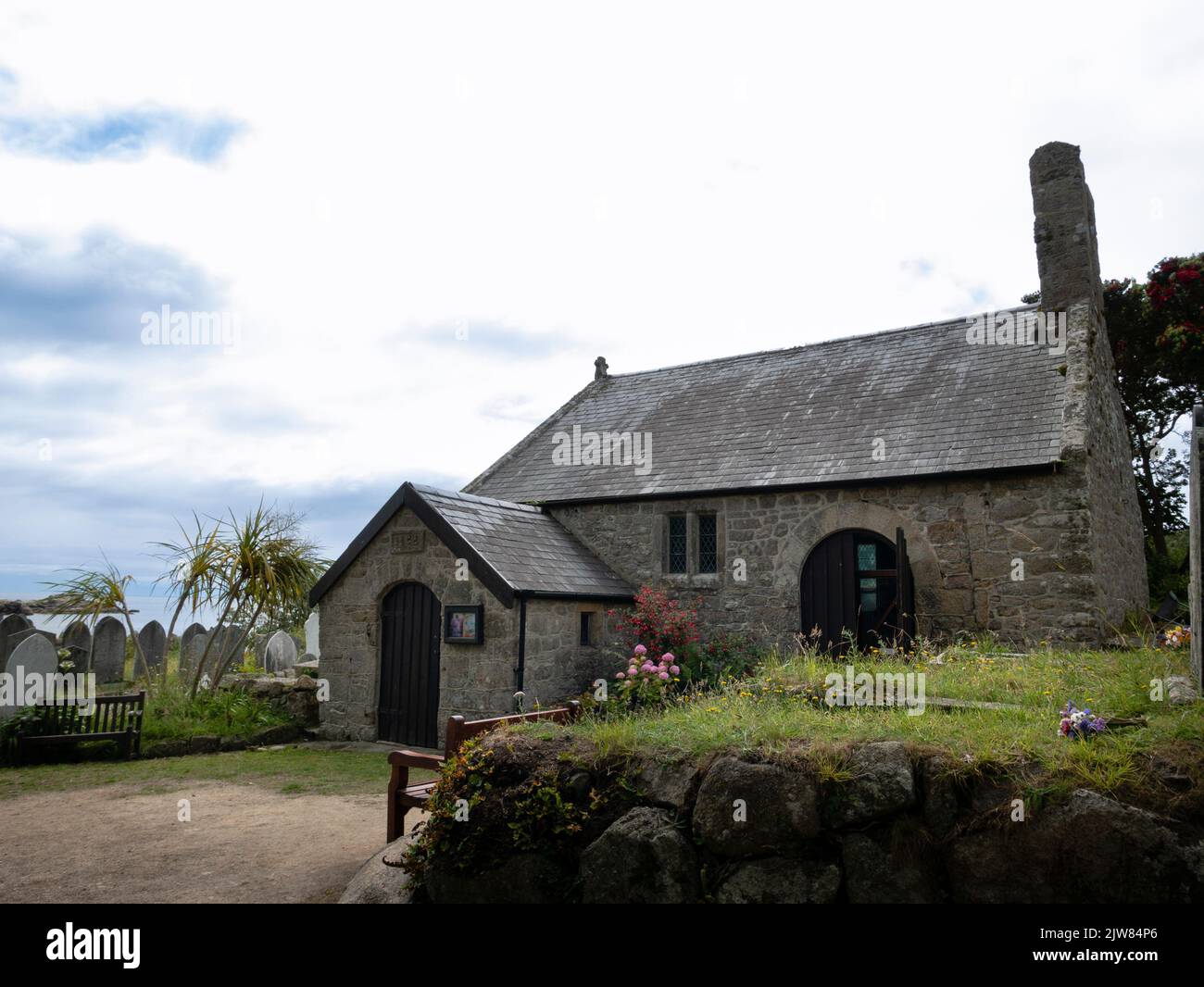 The Church of St Mary the Virgin, Old Town, St Mary's, Isles of Scilly, Cornwall, England, UK. Stock Photo
