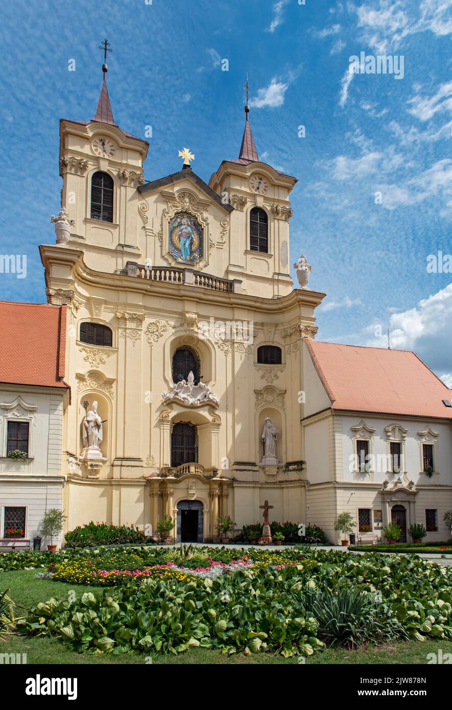 Church of St. Peter and Paul, Benedictine Monastery, Rajhrad, Czech Republic Stock Photo