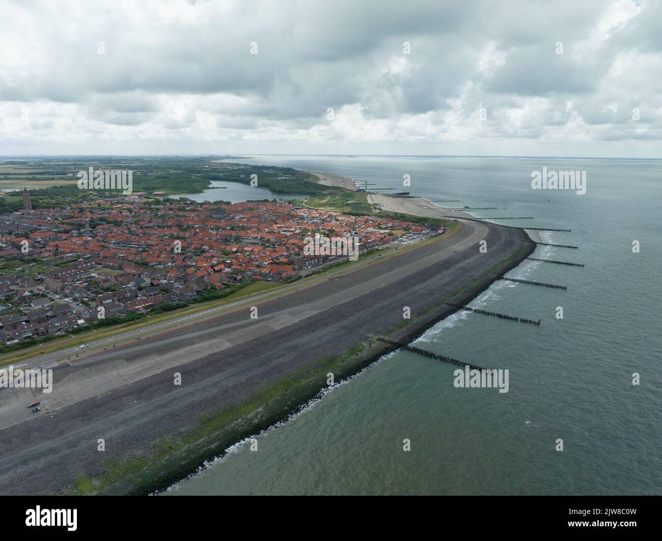 Westkapelle Province Of Zeeland Seawall And Shoreline Urban City Aerial westkapelle-province-of-zeeland-seawall-and-shoreline-urban-city-aerial