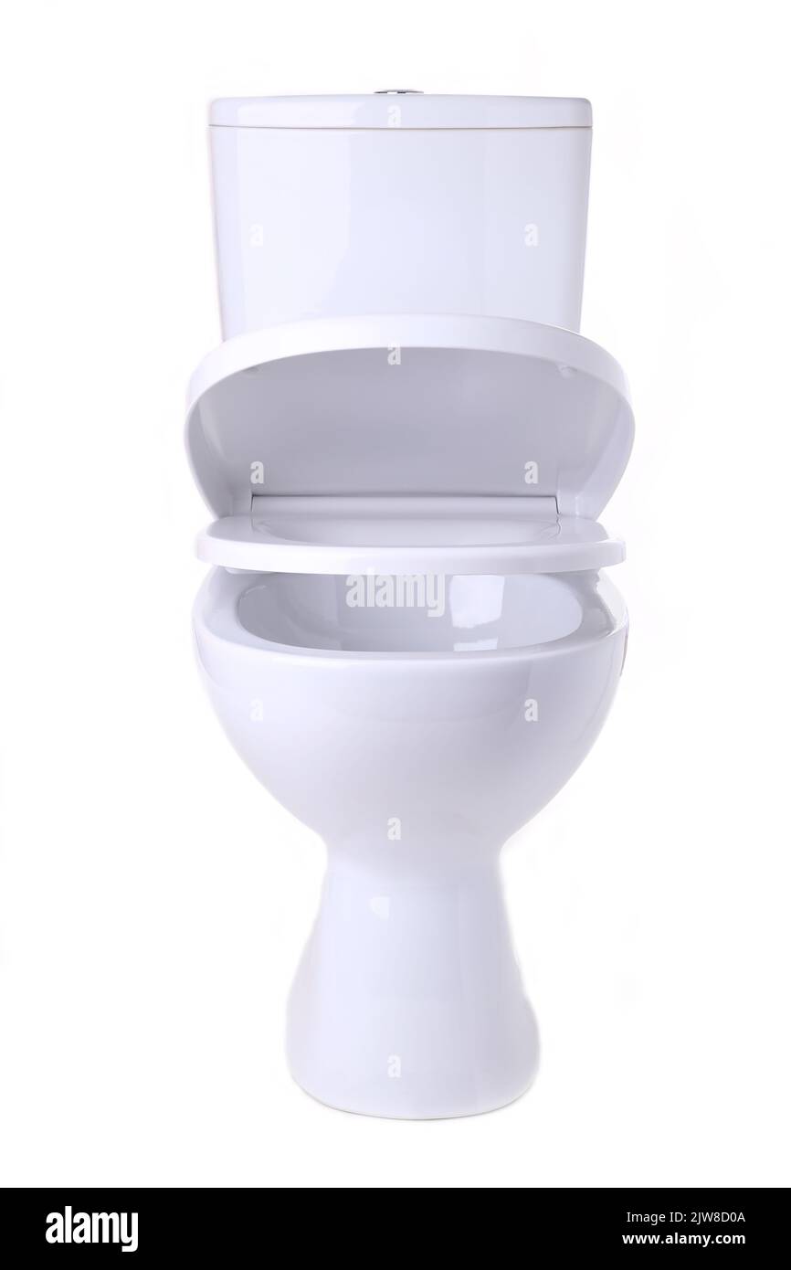 Toilet bowl isolated on a white background Stock Photo - Alamy