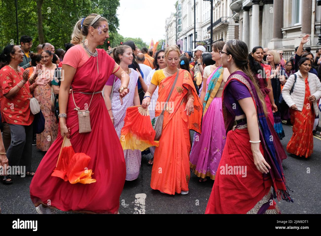 Hare Krishna devotee in the streets of Curitiba downtown Stock Photo - Alamy