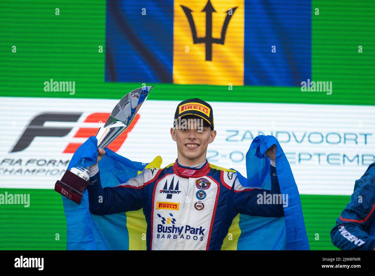 MALONEY Zane (bb), Trident Racing, Dallara F3, portrait on the podium ...