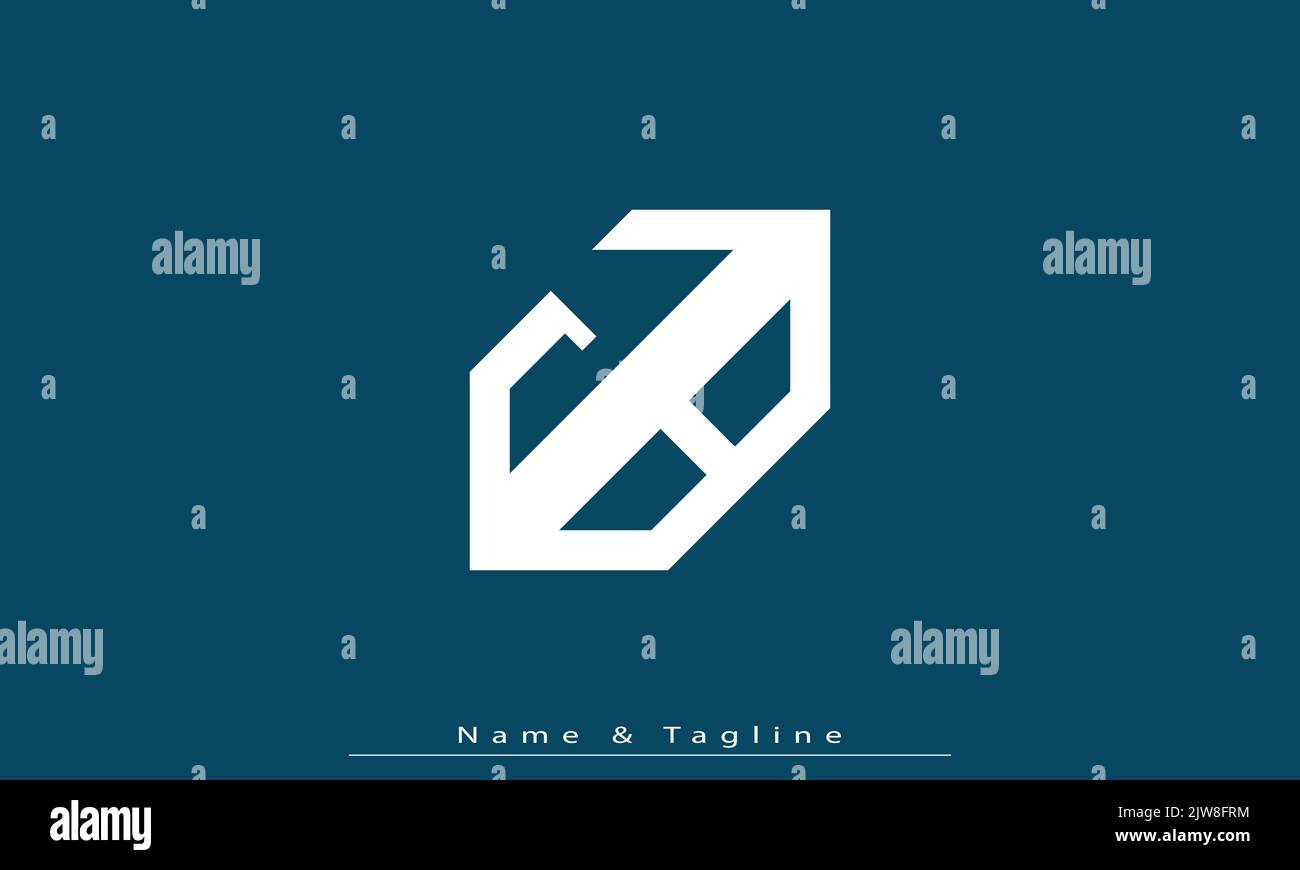 Alphabet letters Initials Monogram logo JB , BJ Stock Vector