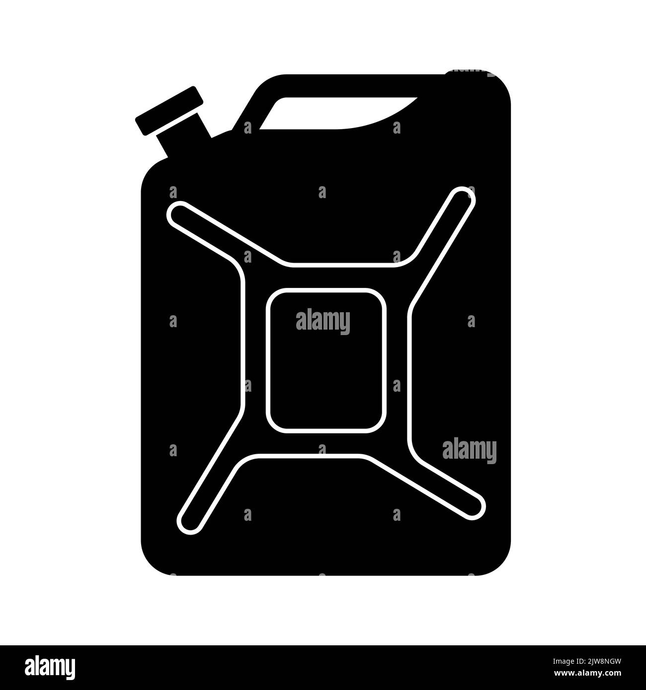 Canister icon. Fuel tank icon. Black canister icon in flat design