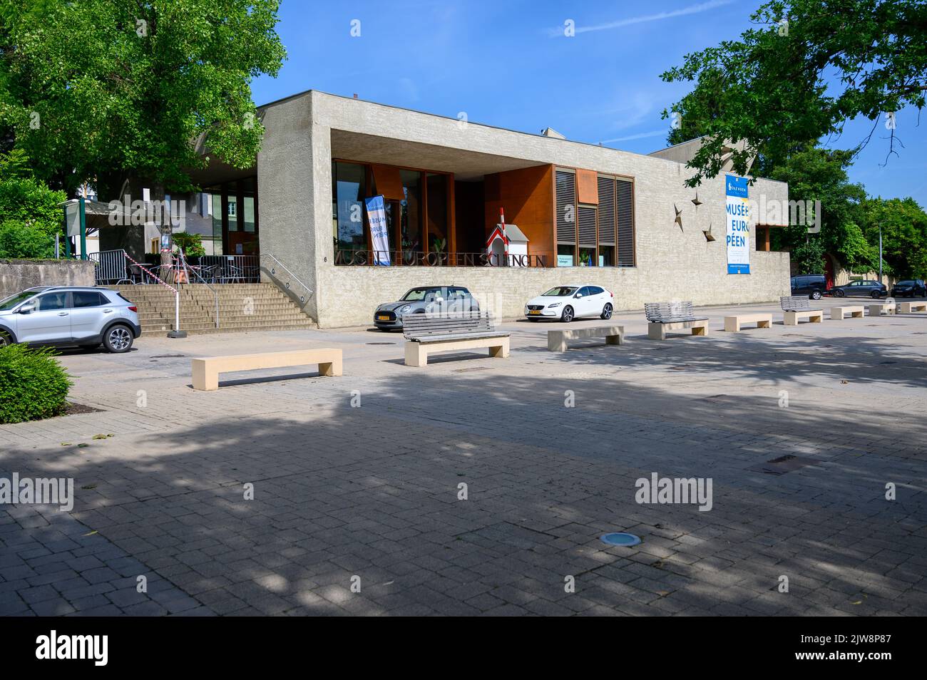 The European Museum in Schengen, Luxembourg, the town where the famous Schengen Agreement was signed on 14 June 1985. Stock Photo