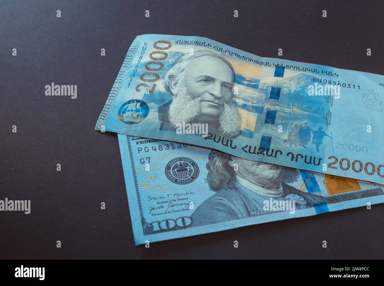 Dram Dollar Conflicts, banknote Dollar and banknote Dram, Dram vs