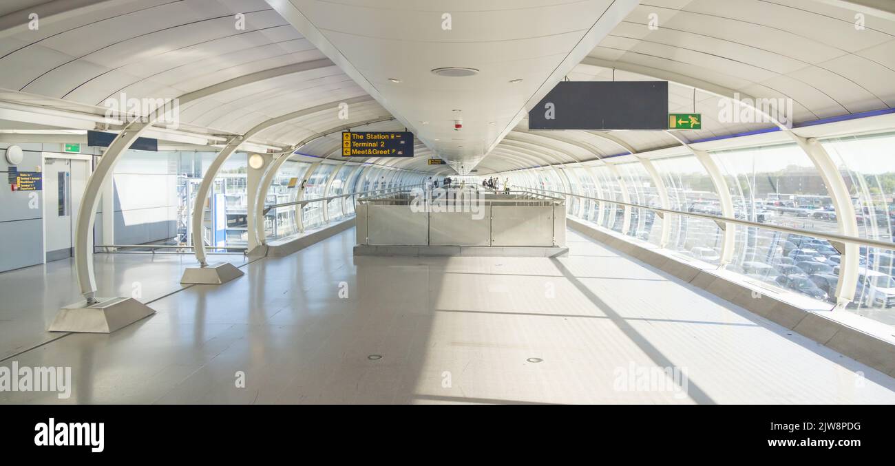 Walkway between Terminals at Manchester Airport MANCHESTER, UK