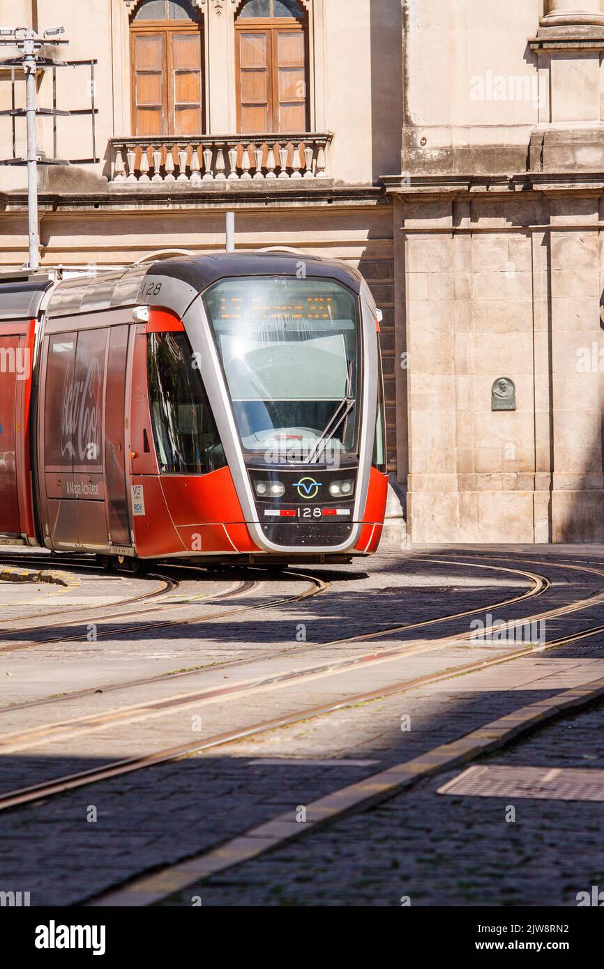 VLT train in downtown Rio de Janeiro, Brazil - October 28, 2022: VLT ...