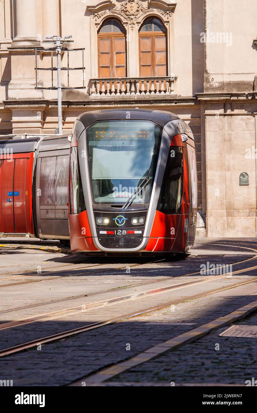 VLT train in downtown Rio de Janeiro, Brazil - October 28, 2022: VLT ...